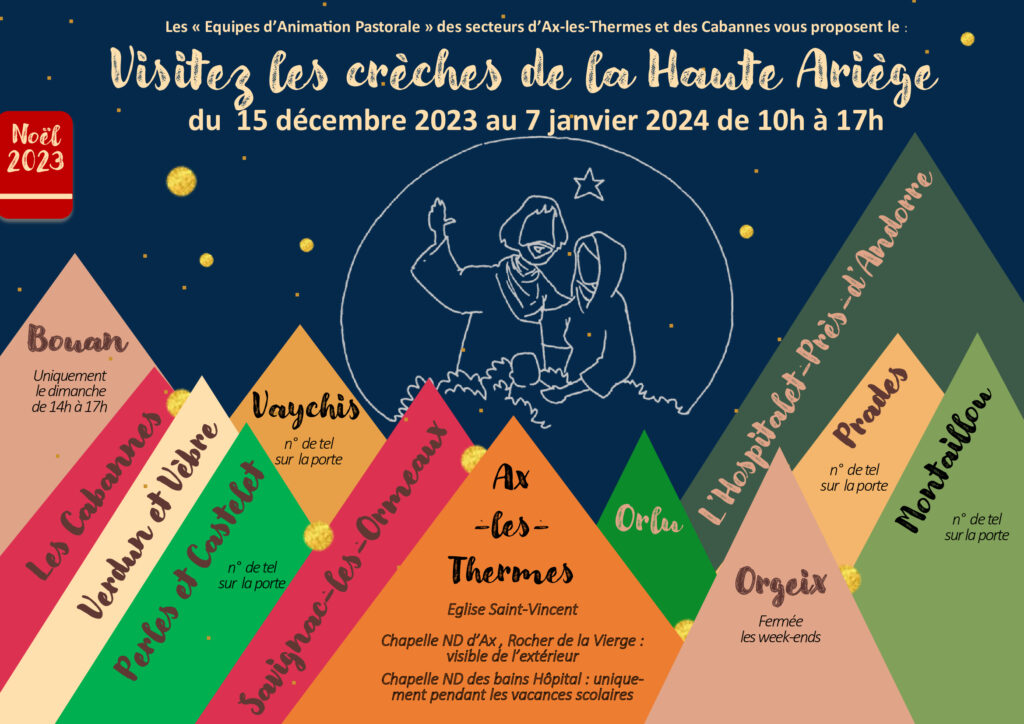 Affiche circuit des crèche de Noël en Haute Ariège