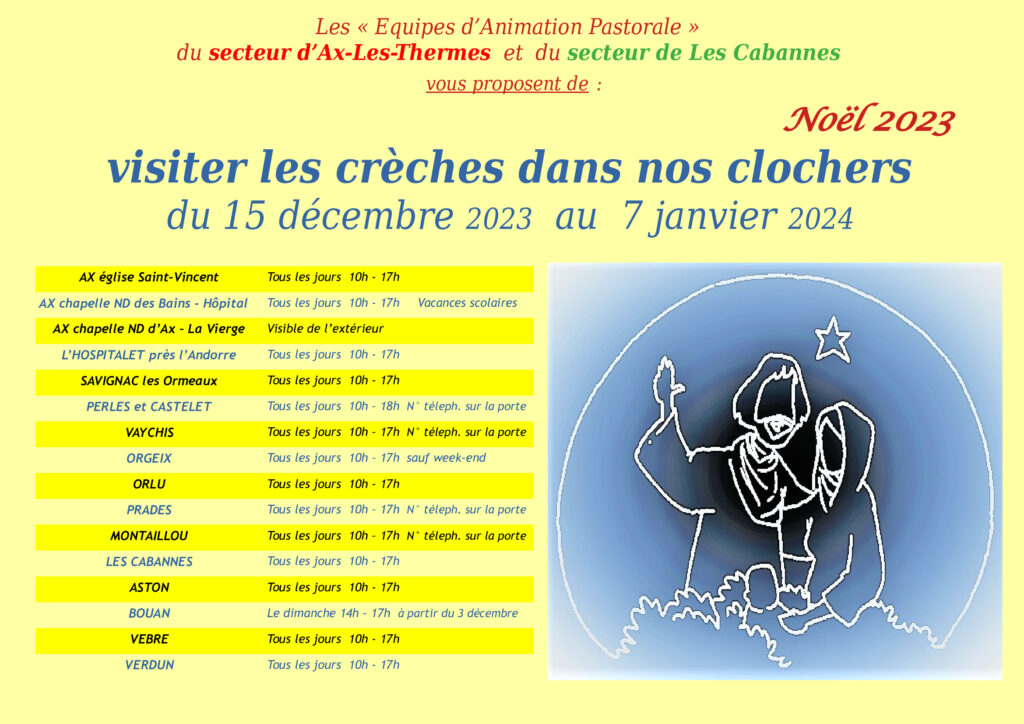 Planning circuit des crèches de Haute Ariège